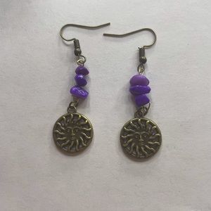 sun crystal earrings